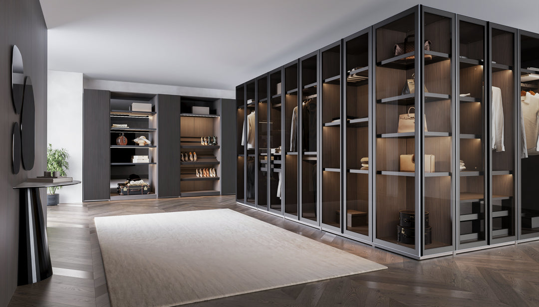VETRINA Glass Door Wardrobe Corner