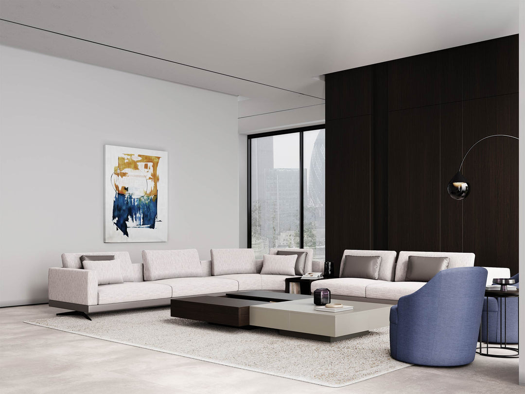 Mix Narrow Sofa with Integrated Table