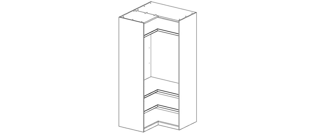 VETRINA Glass Door Wardrobe Corner