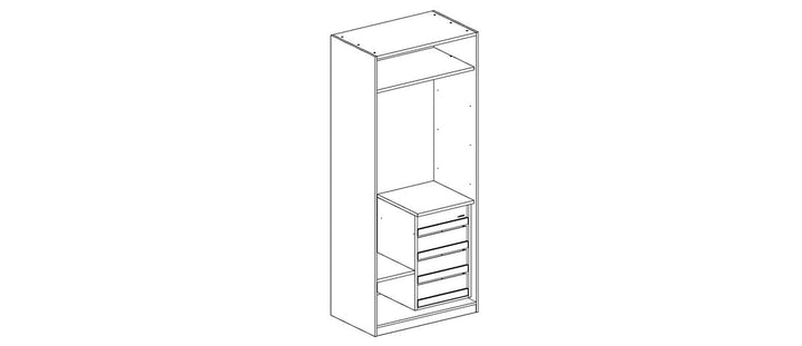 SPACE Open Wardrobe 100cm