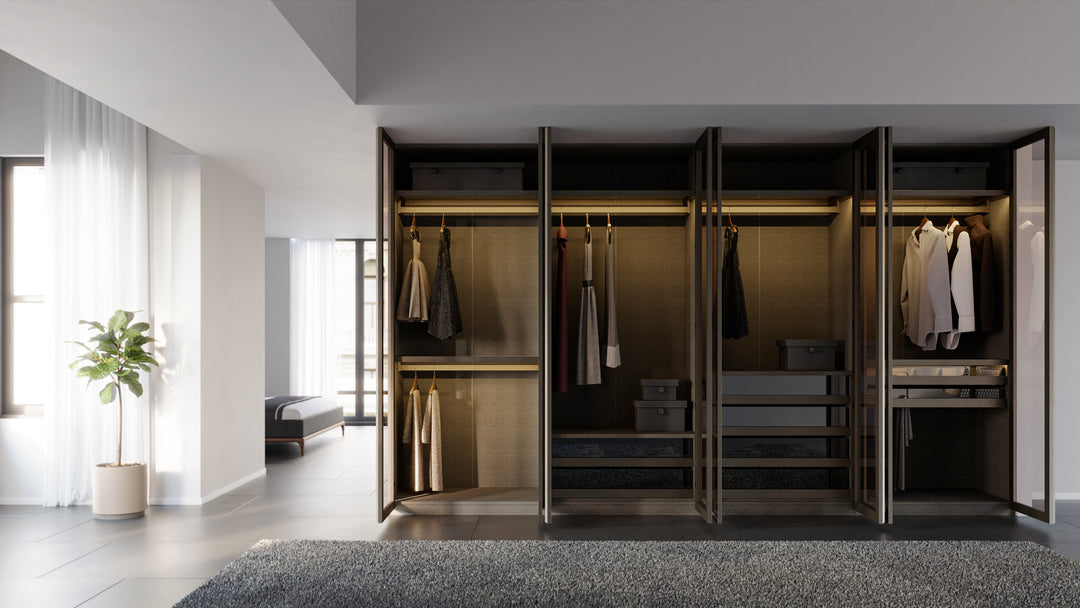 VETRINA Glass Door Wardrobe Corner