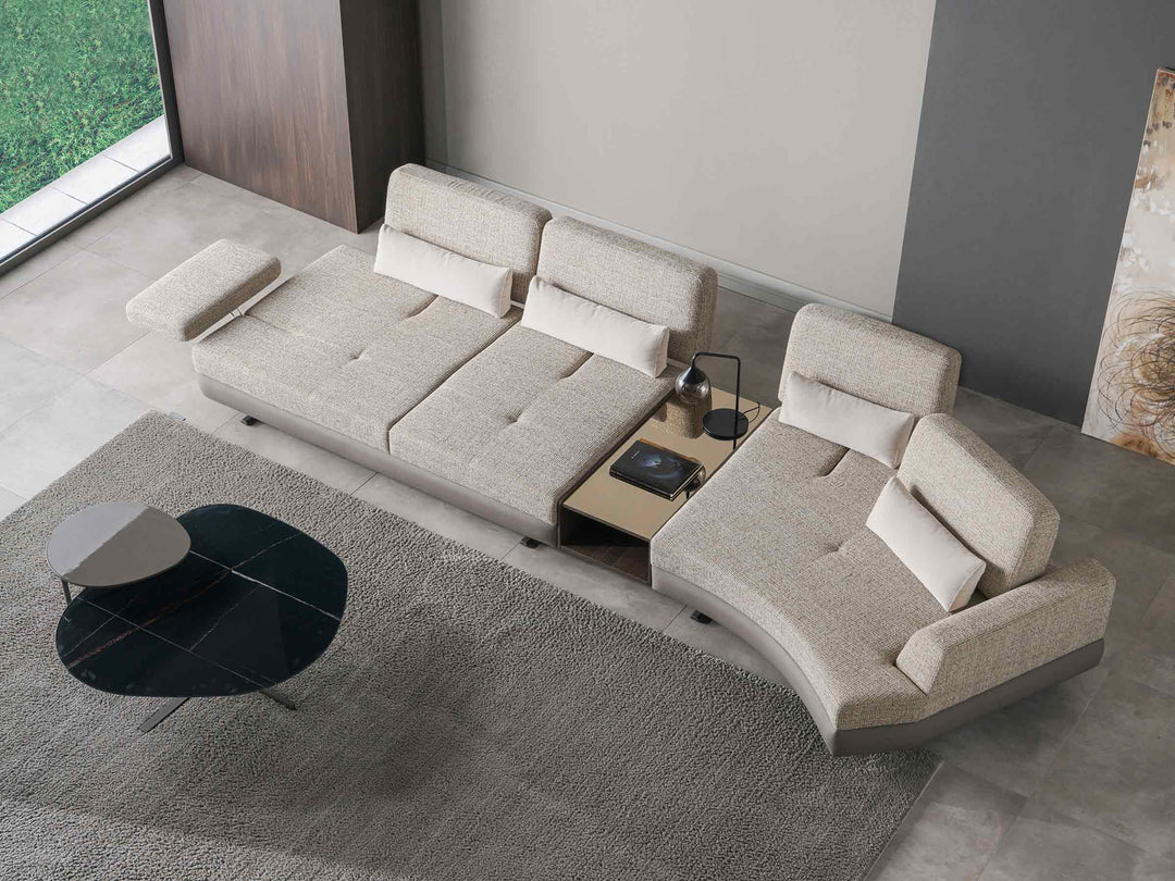 Mony Wide Corner Sofa with Table