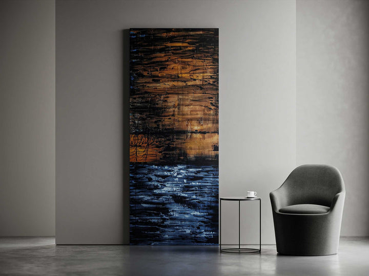 Yellow Wave Vertical Wall Art